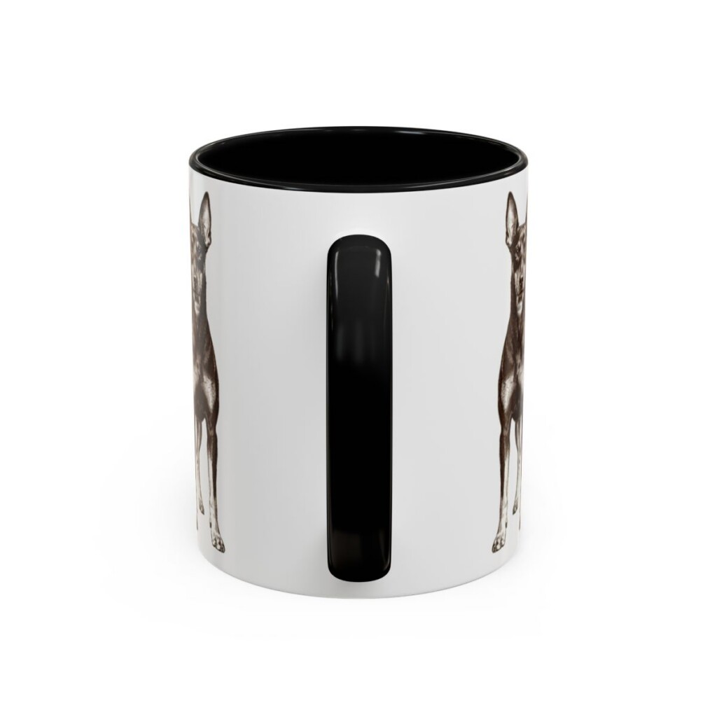 11oz Manchester Terrier Dog Mom Mug, Black, back view