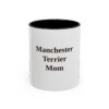 11oz Manchester Terrier Dog Mom Mug, Black, front view