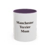 11oz Manchester Terrier Dog Mom Mug, Purple, front view