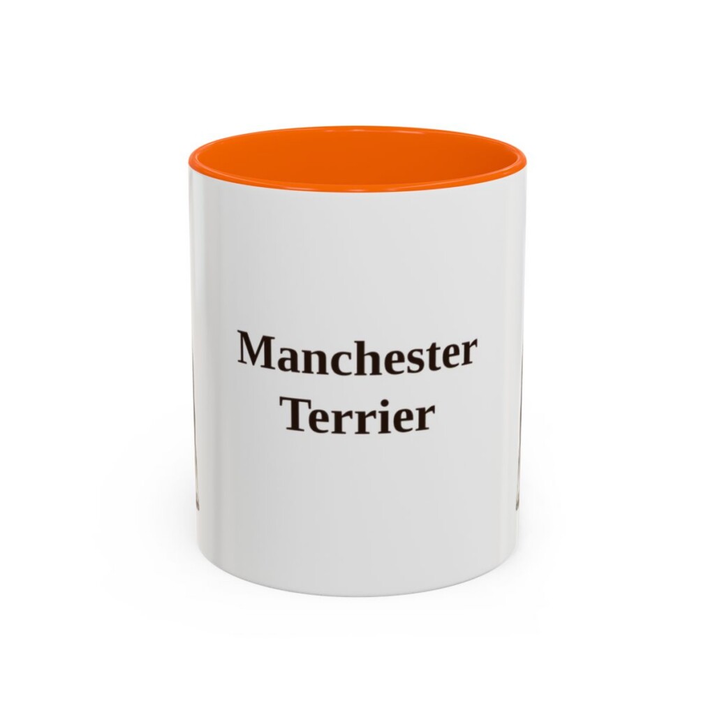 11oz Manchester Terrier Mug, Orange, front view