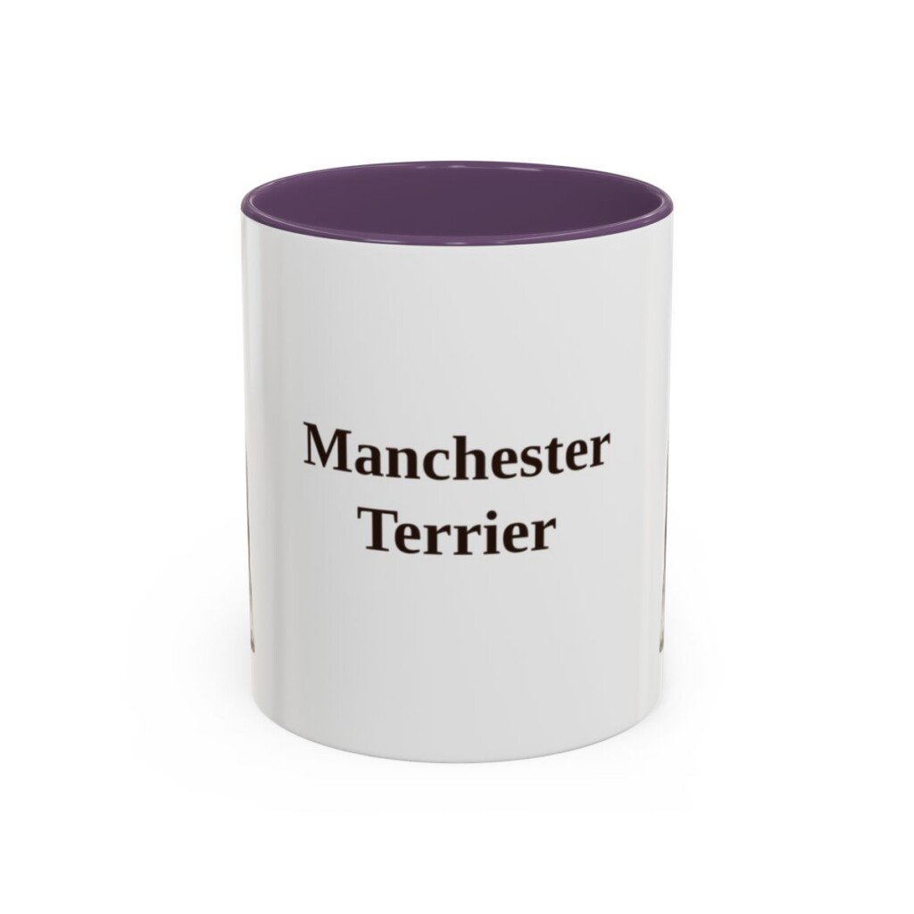 11oz Manchester Terrier Mug, Purple, front view