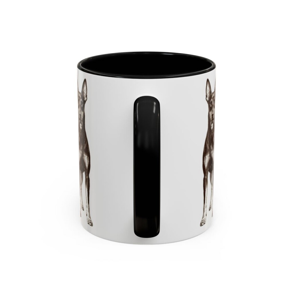11oz Manchester Terrier Mug, Black, back view