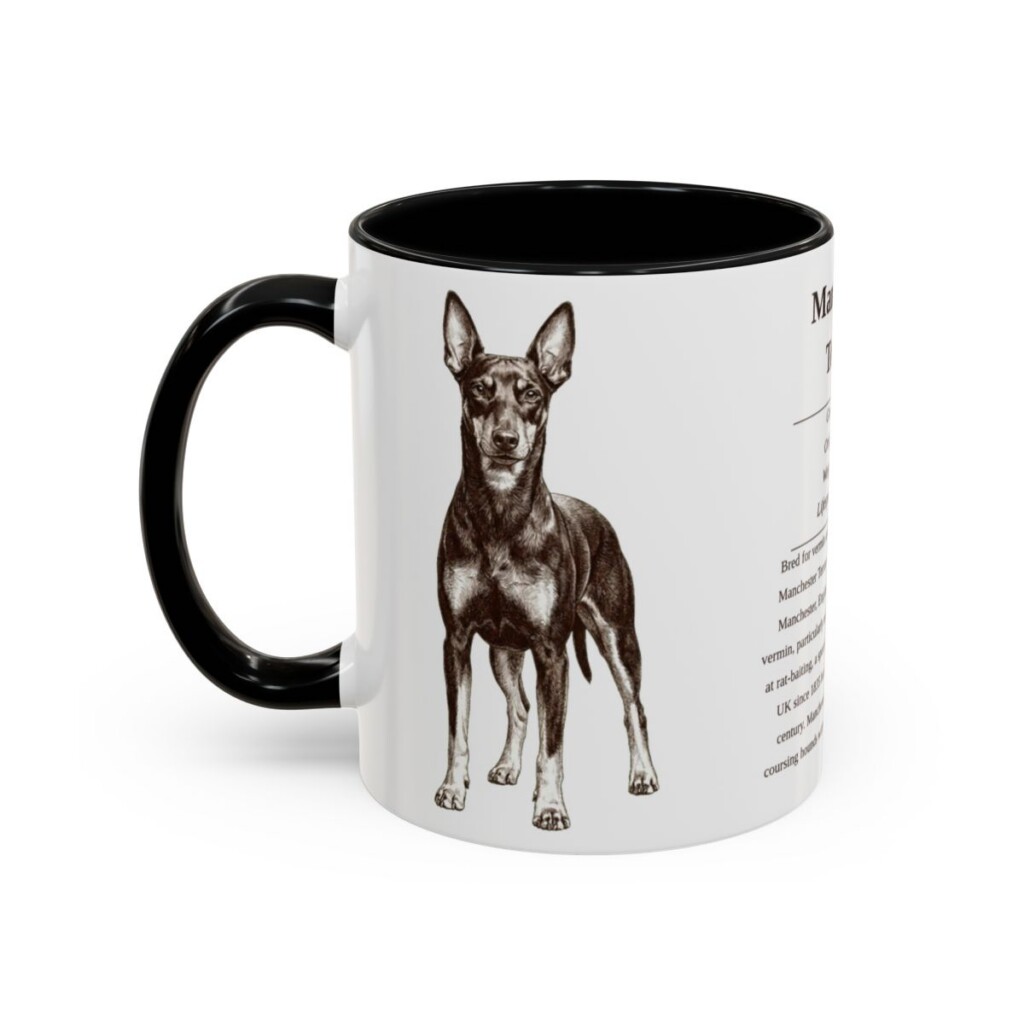 11oz Manchester Terrier Mug, Black, left side view