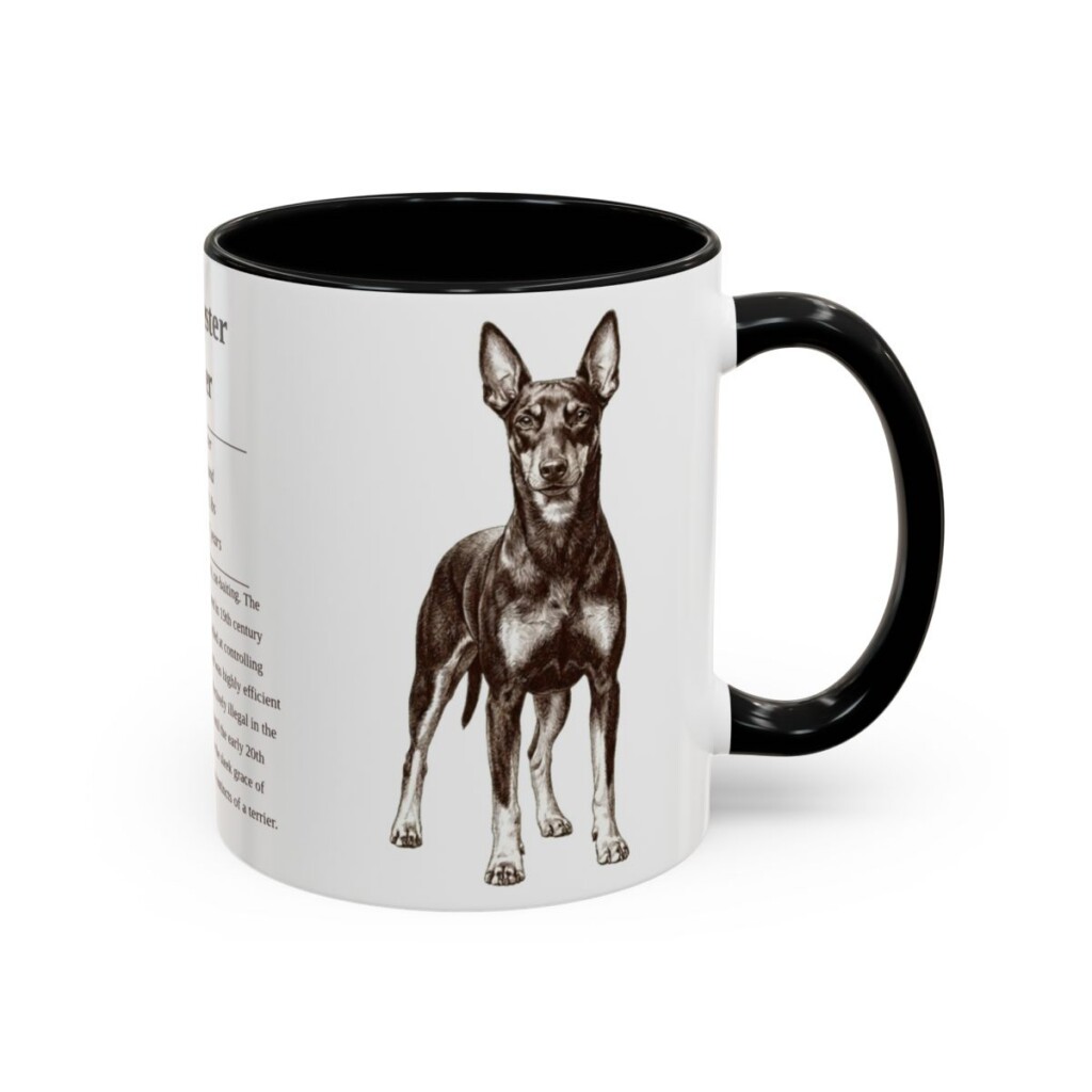 11oz Manchester Terrier Mug, Black, right side view