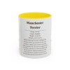11oz Manchester Terrier Mug, Yellow, front view