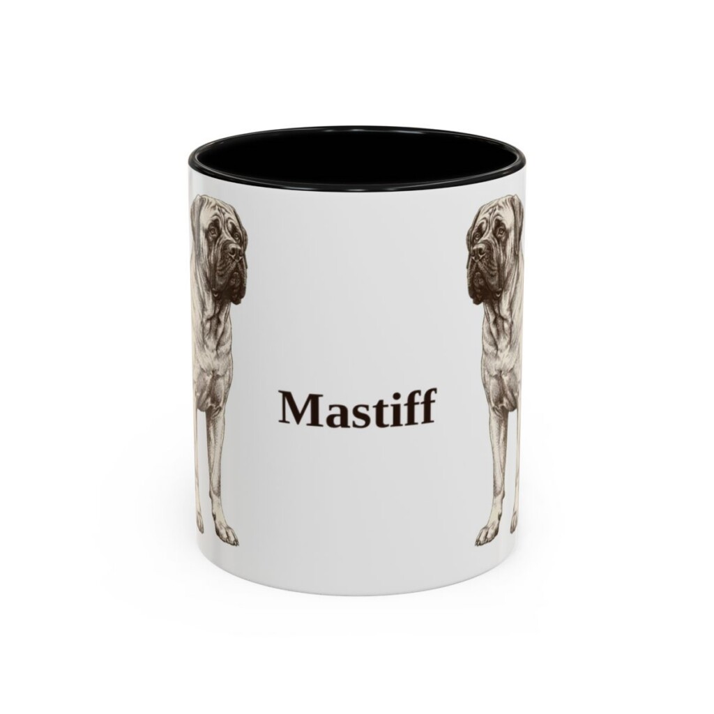 11oz Mastiff Mug, Black, front view