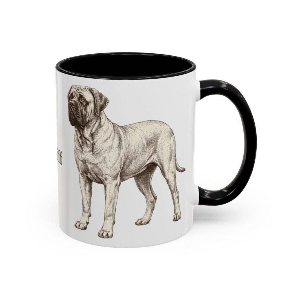 11oz Mastiff Mug, Black, right side view