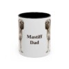 11oz Mastiff Dog Dad Mug, Black, front view