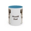 11oz Mastiff Dog Dad Mug, Light Blue, front view