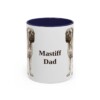 11oz Mastiff Dog Dad Mug, Navy, front view