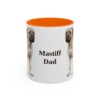 11oz Mastiff Dog Dad Mug, Orange, front view