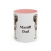 11oz Mastiff Dog Dad Mug, Pink, front view