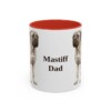 11oz Mastiff Dog Dad Mug, Red, front view