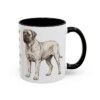 11oz Funny Mastiff Mug, Black, right side view