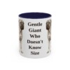 11oz Funny Mastiff Mug, Navy, front view