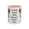 11oz Funny Mastiff Mug, Pink, front view