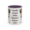 11oz Funny Mastiff Mug, Purple, front view