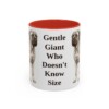 11oz Funny Mastiff Mug, Red, front view