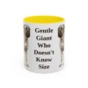 11oz Funny Mastiff Mug, Yellow, front view