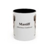 11oz Mastiff Latin Mug, Black, front view