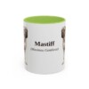 11oz Mastiff Latin Mug, Light Green, front view