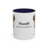 11oz Mastiff Latin Mug, Navy, front view