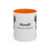 11oz Mastiff Latin Mug, Orange, front view