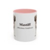 11oz Mastiff Latin Mug, Pink, front view