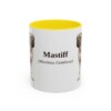 11oz Mastiff Latin Mug, Yellow, front view