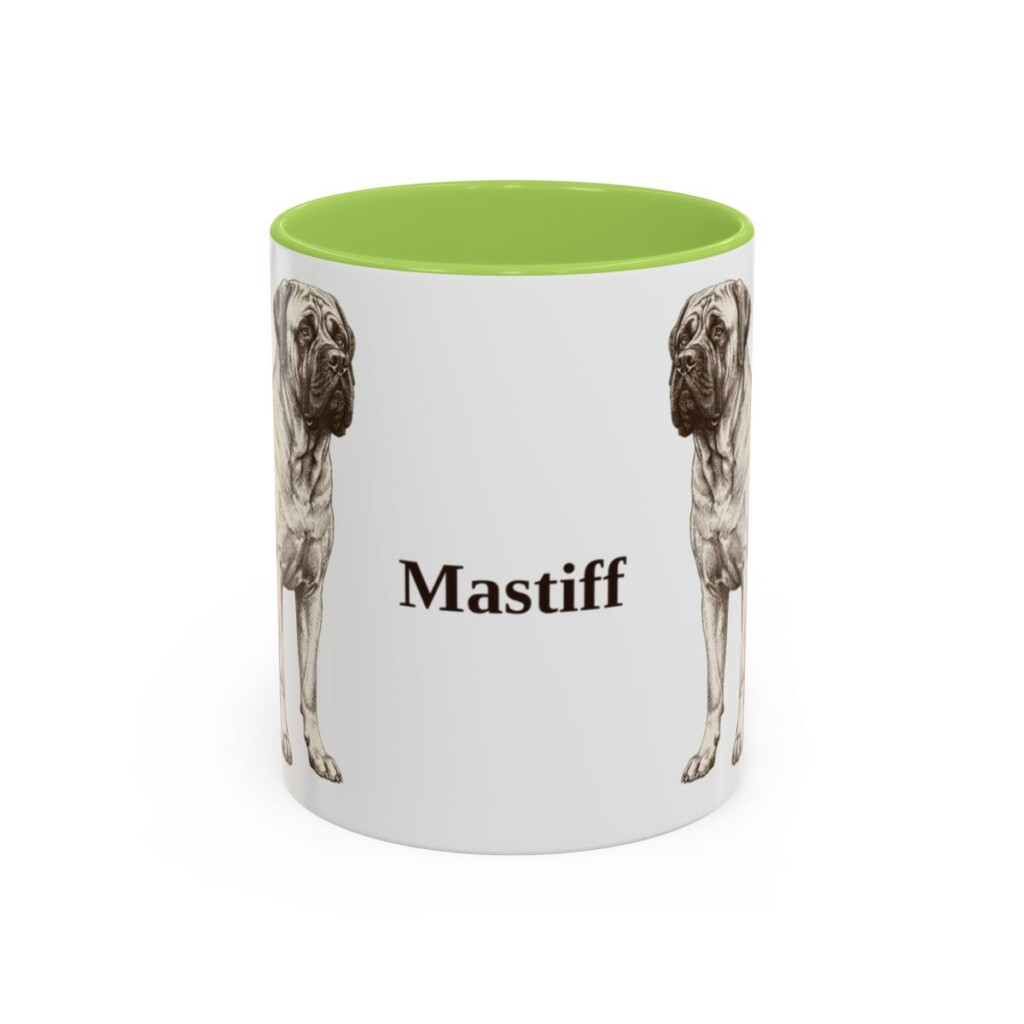 11oz Mastiff Mug, Light Green, front view