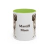 11oz Mastiff Dog Mom Mug, Light Green, front view