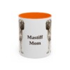11oz Mastiff Dog Mom Mug, Orange, front view