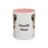 11oz Mastiff Dog Mom Mug, Pink, front view