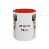 11oz Mastiff Dog Mom Mug, Red, front view