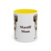 11oz Mastiff Dog Mom Mug, Yellow, front view