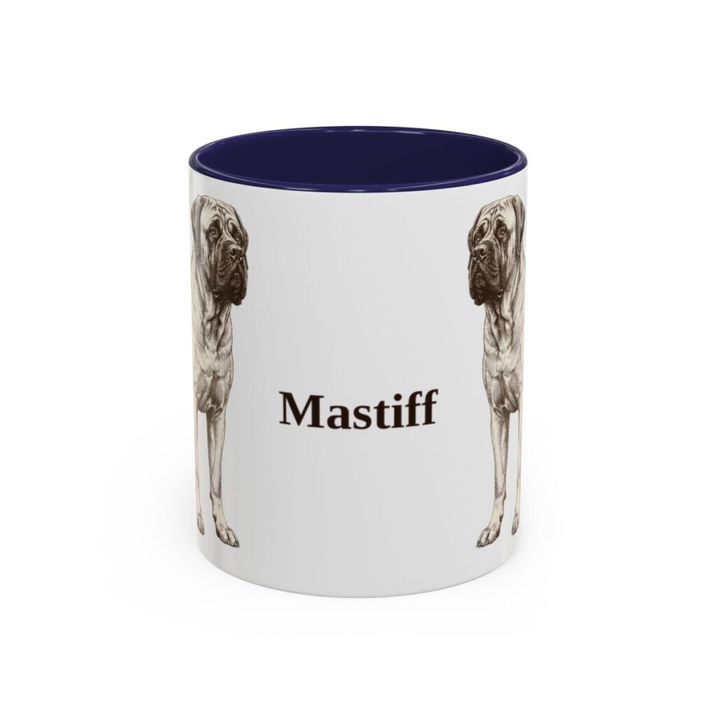 11oz Mastiff Mug, Navy, front view