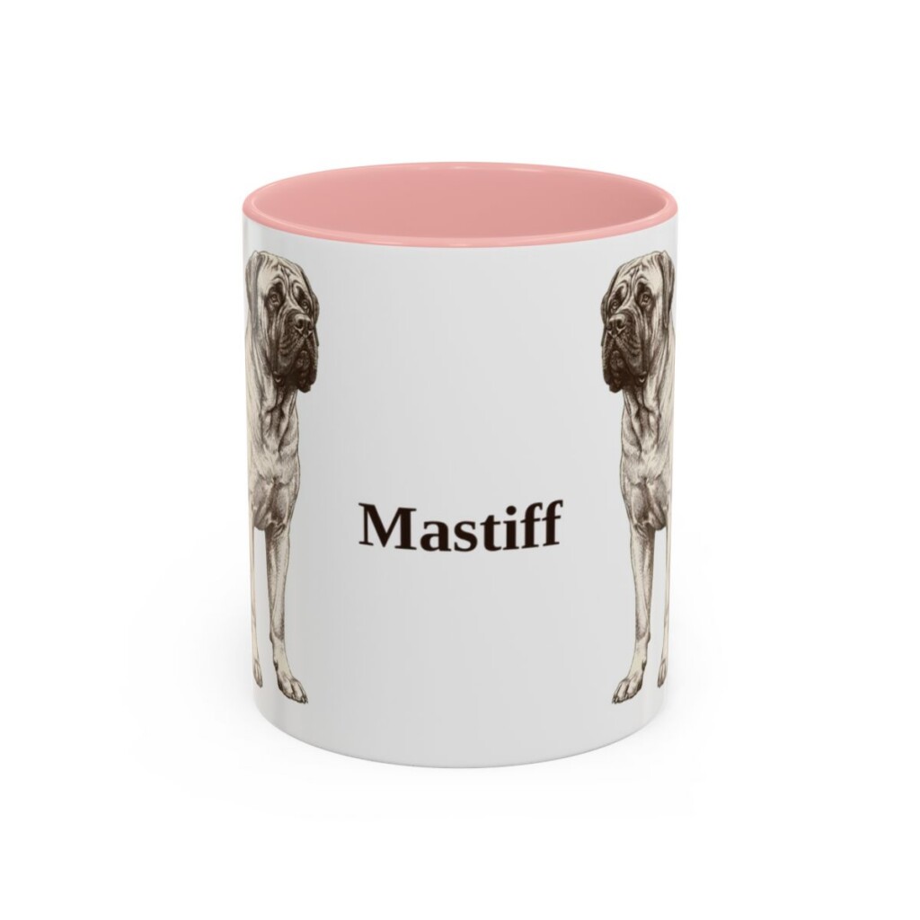 11oz Mastiff Mug, Pink, front view