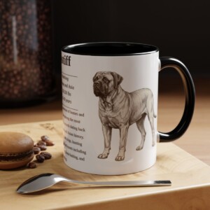 11oz Mastiff Mug, Black, lifestyle photo