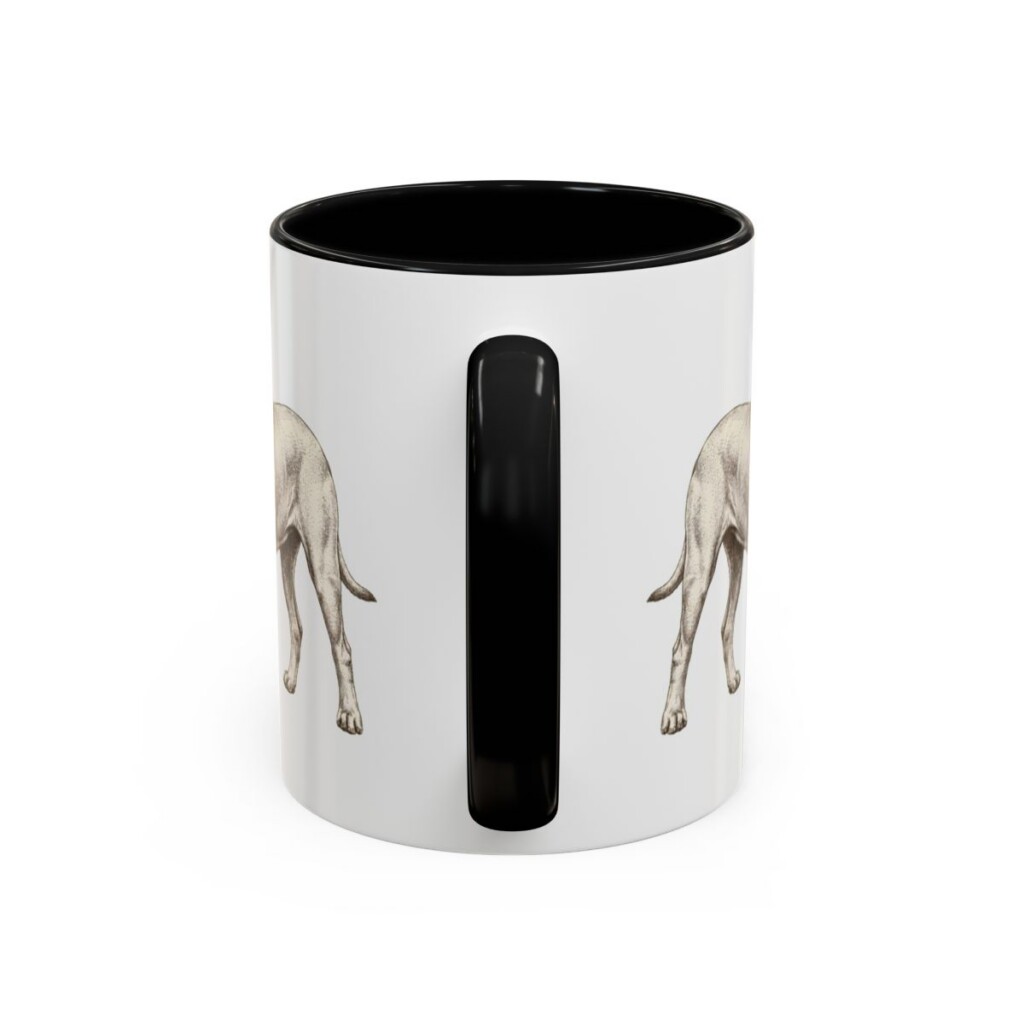 11oz Mastiff Mug, Black, back view