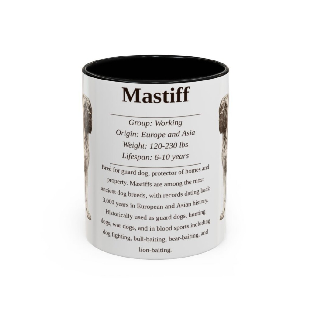11oz Mastiff Mug, Black, front view