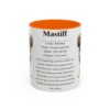 11oz Mastiff Mug, Orange, front view
