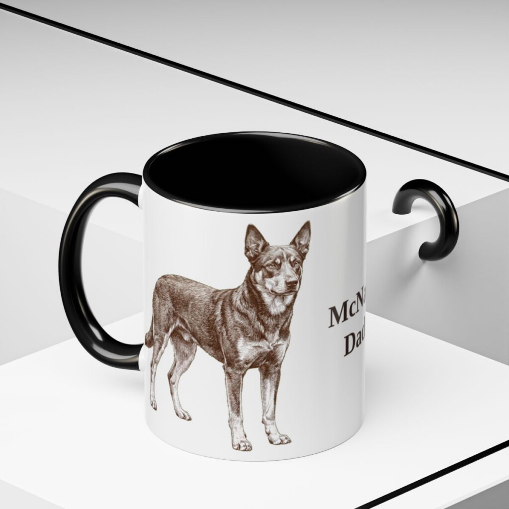 11oz-mcnab-mug-dad-black-context-2 11oz McNab Dog Dad Mug, Black, lifestyle photo