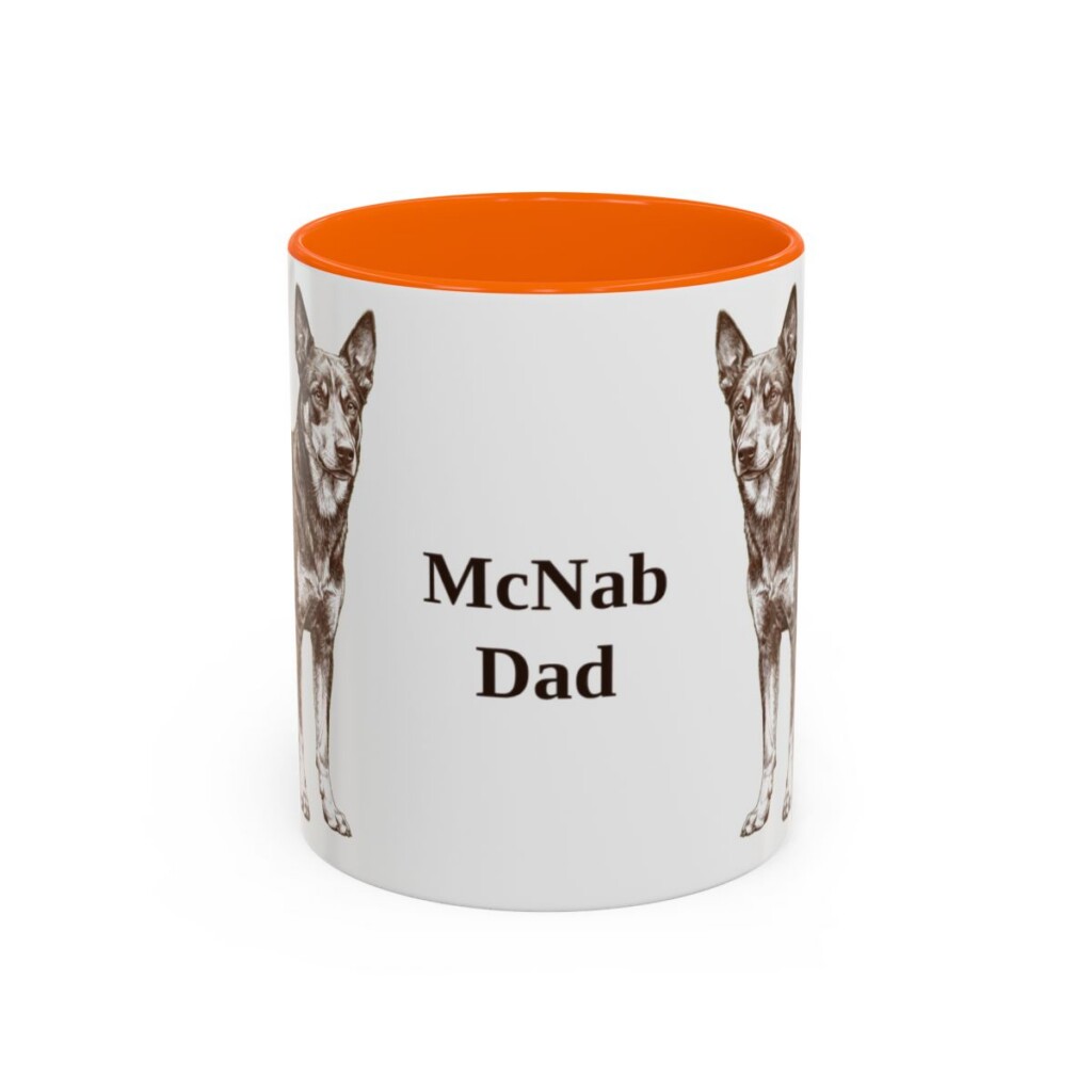 11oz-mcnab-mug-dad-orange 11oz McNab Dog Dad Mug, Orange, front view