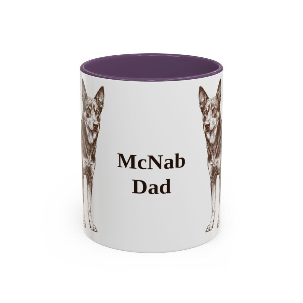 11oz-mcnab-mug-dad-purple 11oz McNab Dog Dad Mug, Purple, front view