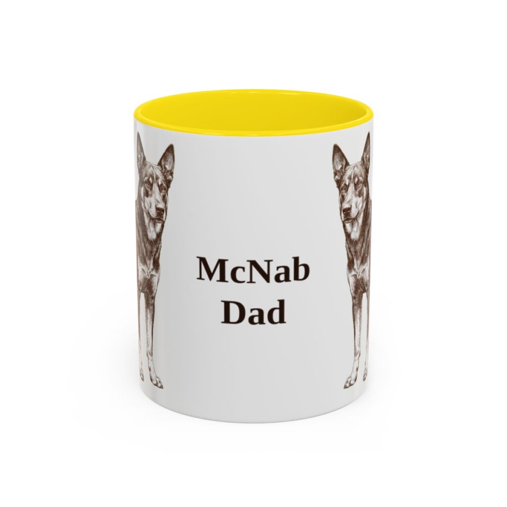 11oz-mcnab-mug-dad-yellow 11oz McNab Dog Dad Mug, Yellow, front view