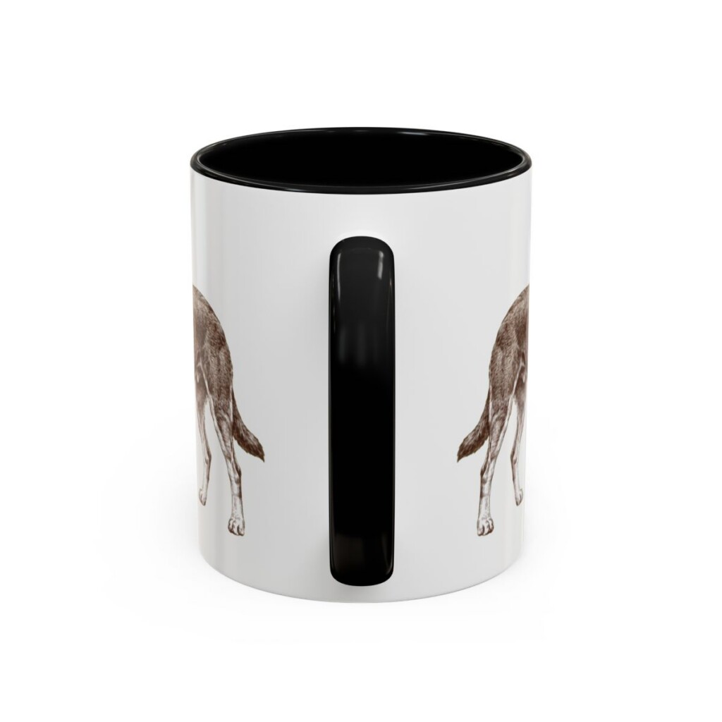 11oz Funny McNab Mug, Black, back view