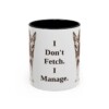 11oz Funny McNab Mug, Black, front view