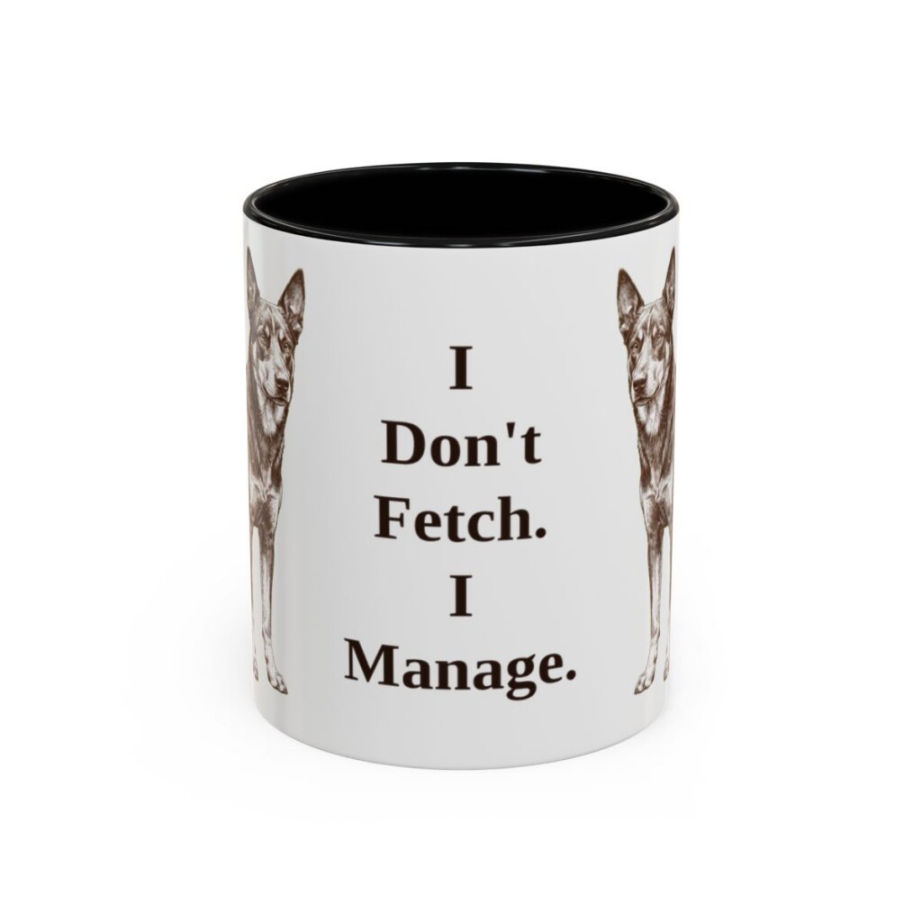 11oz Funny McNab Mug, Black, front view