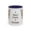 11oz Funny McNab Mug, Navy, front view