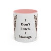 11oz Funny McNab Mug, Pink, front view
